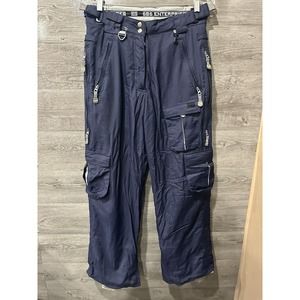 686 Enterprises Outerwear Snow Pants Mens Medium Blue Zipper Pockets 30x30